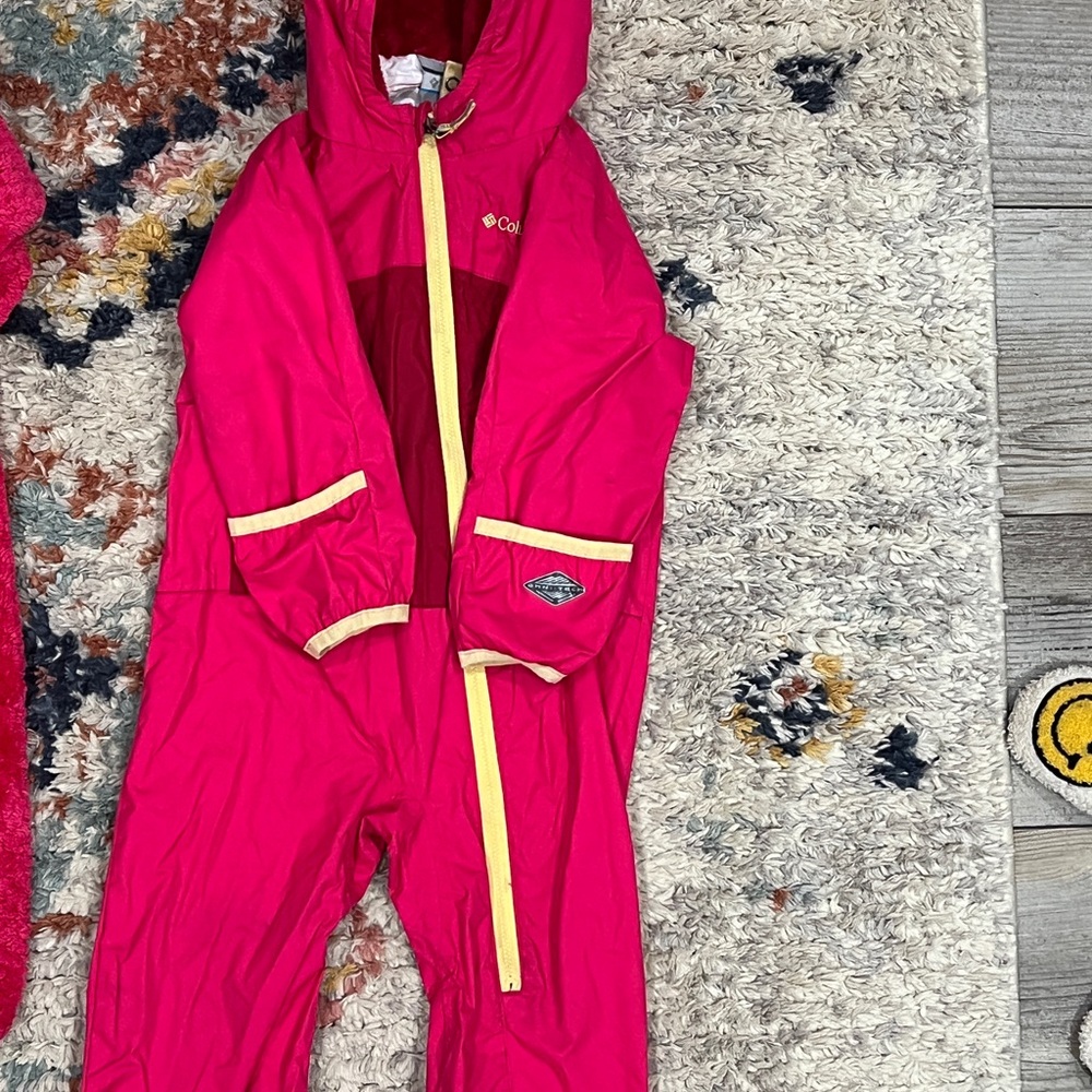 Columbia Pink and Yellow Footies One Piece